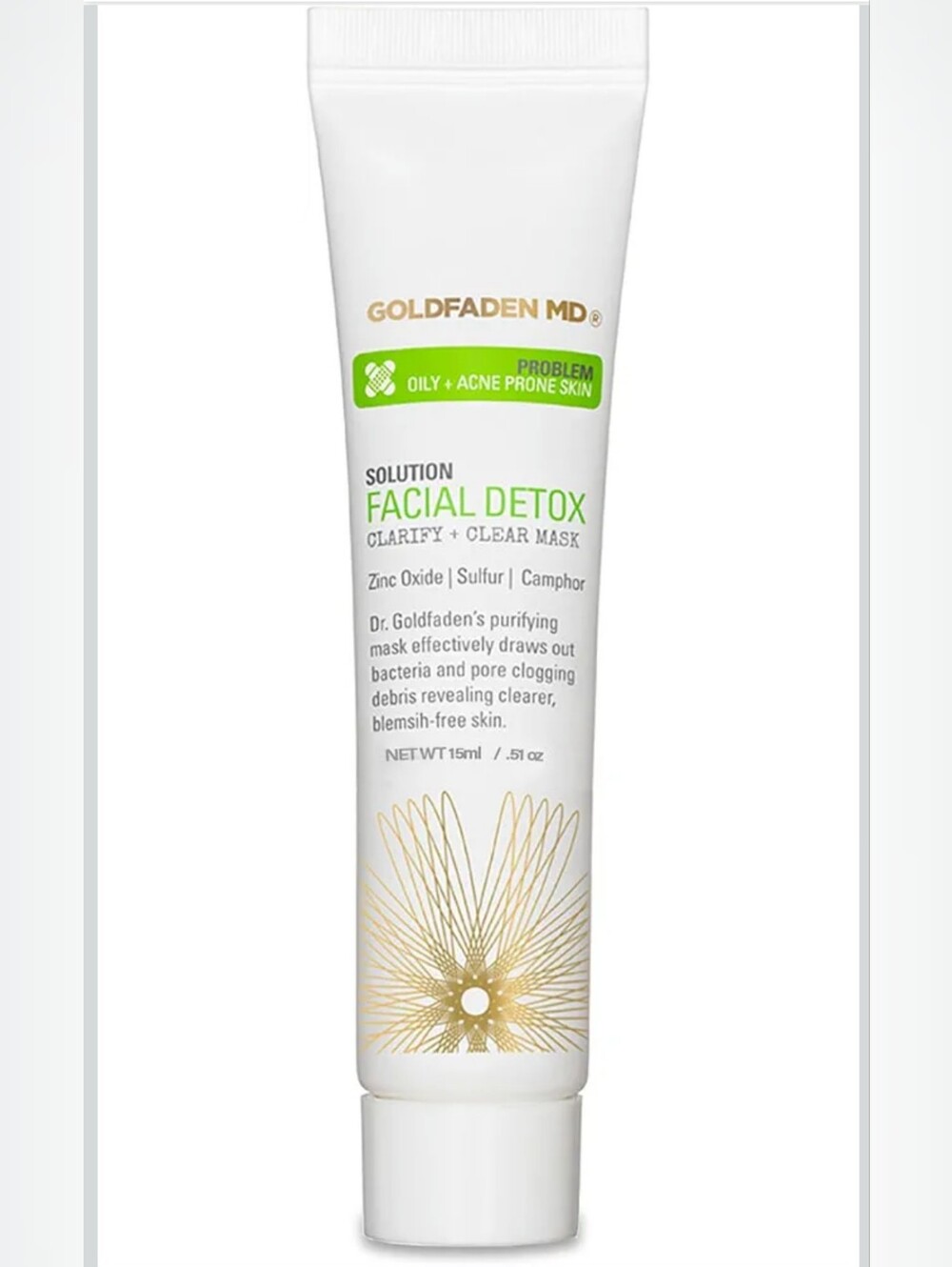 Goldfaden MD Facial Detox Clarify + Clear Mask — White/Green